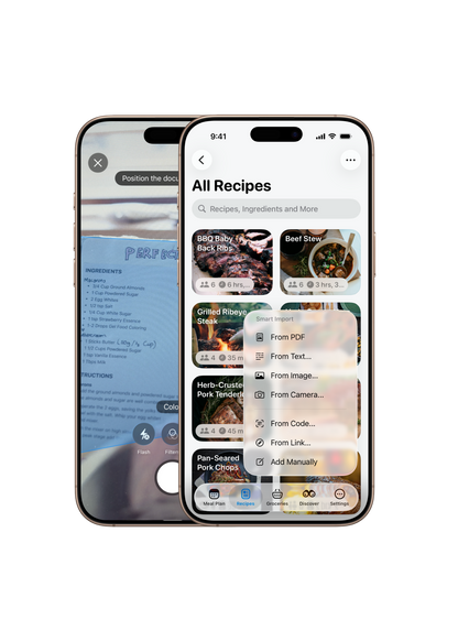 Demonstration of snapshot OCR importing using the Crouton recipe app. 